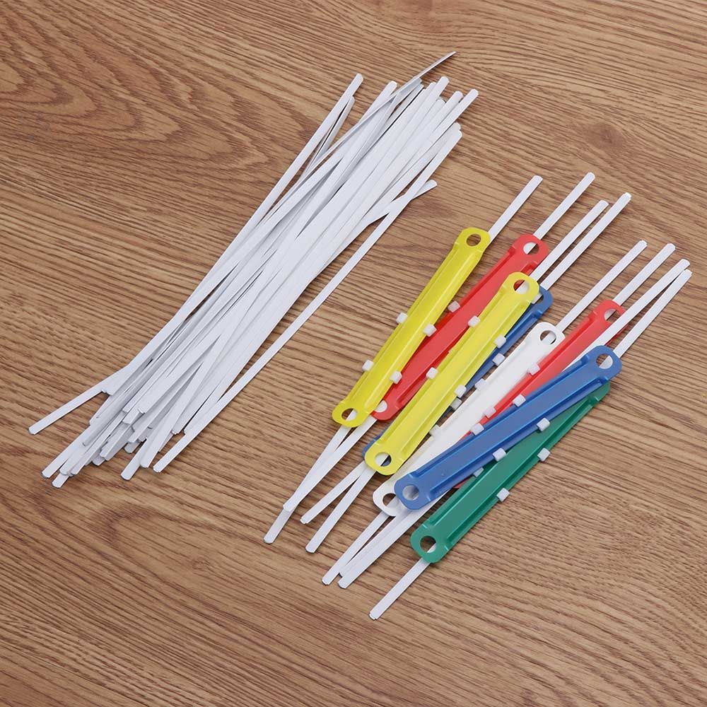 Binder Clip Assorted - 50ピース/セットファイル紙ファスナープラスチック結合クリップ2穴ルーズリーフバインダーファイルフォルダオフィスドキュメント収納用品