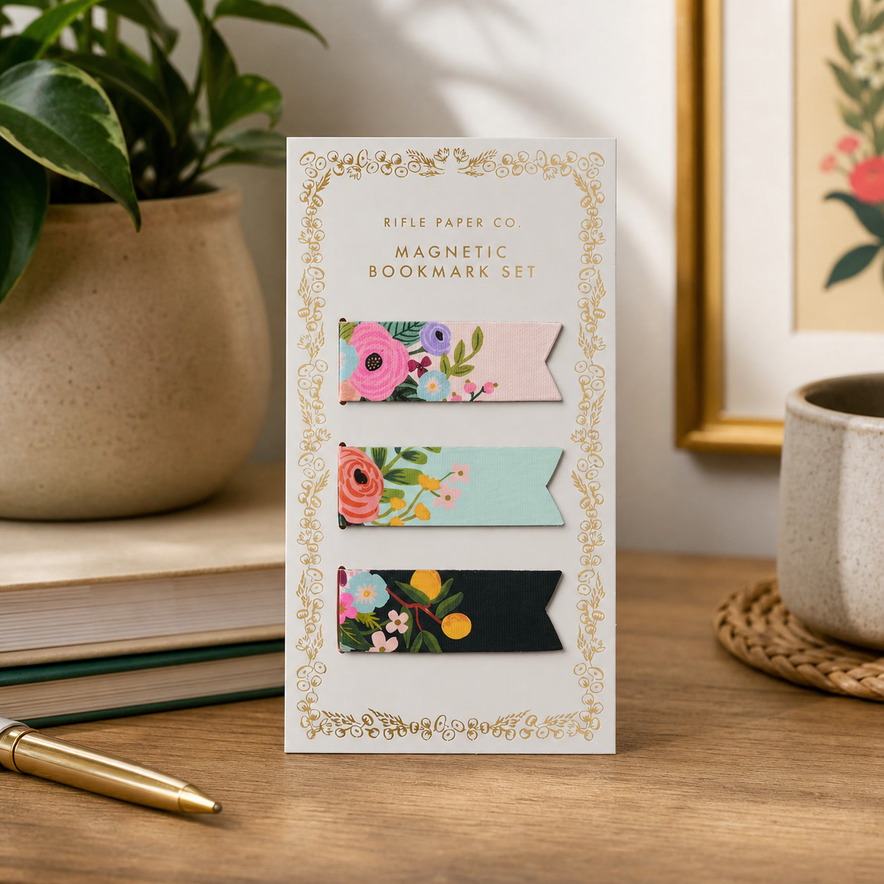 Paperclip Magnetic Set - ガーデンパーティー花柄マグネットブックマークセット、多色紙製ページクリップ（本、日記、プランナー、読書ギフト用）