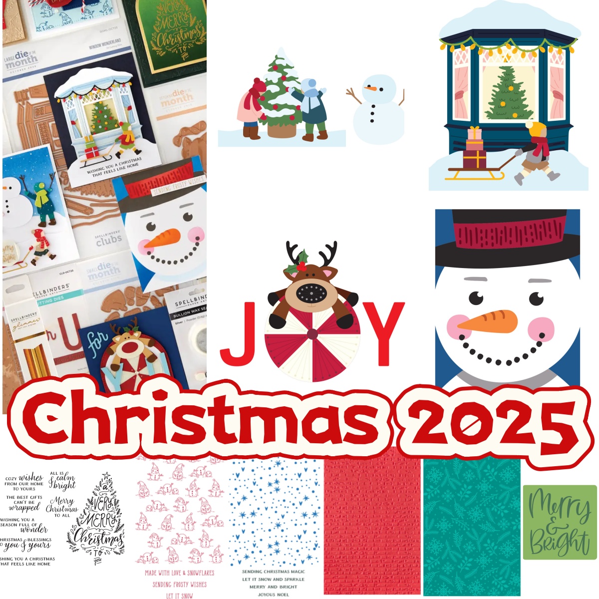 Wax Seal Stamp Kit - クリスマス雪の日フレンドコレクション金属切削ダイスクリアスタンプステンシルホットフォイルワックススタンパー DIY 作成カード用品用