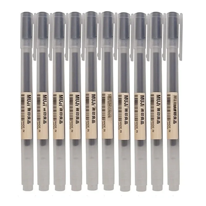 Gel Ink Pen Set - 6/8 ピース/セット MUJIs ゲルペン黒/赤/青 0.38/0.5 ミリメートルインク日本カラーペンオフィス学校ボールペン日本かわいい文房具