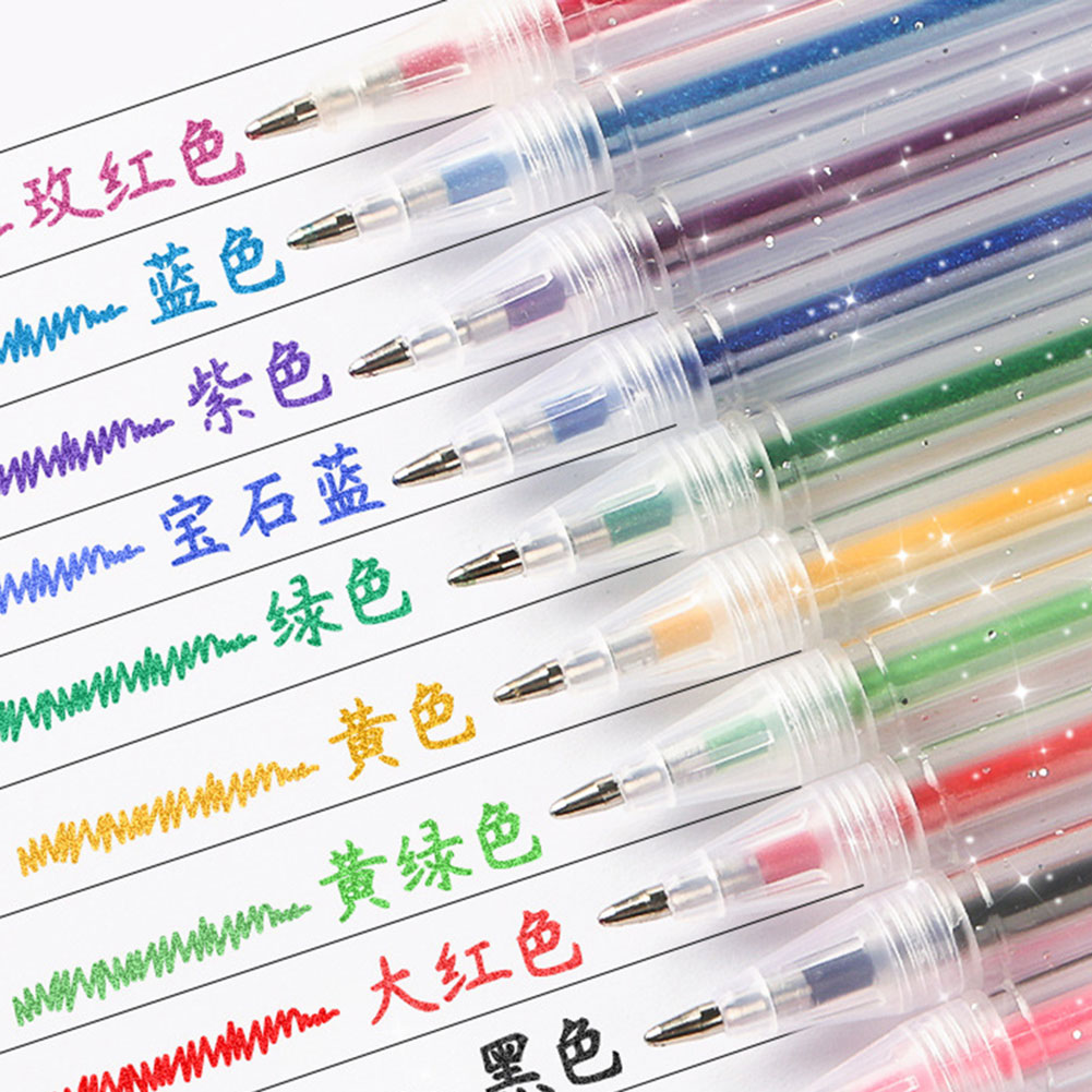 Gel Ink Pen Set - グリッターゲルペンセット スムーズな流れるインク ホリデープレゼントに最適