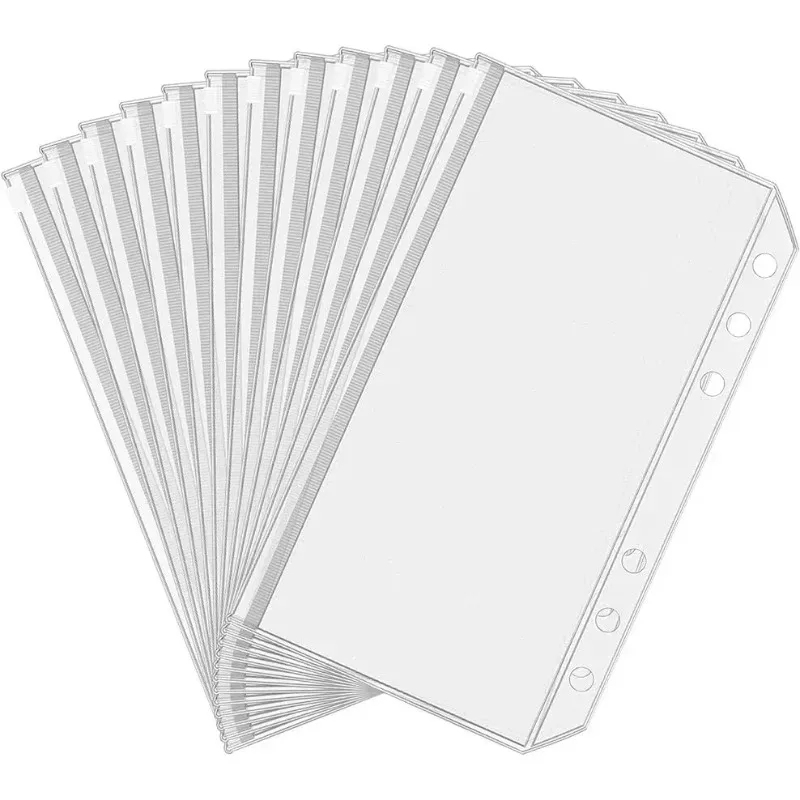 Planner Weekly Budget - 6-24 個 A6 6 穴ジッパーバインダーポケット防水 PVC