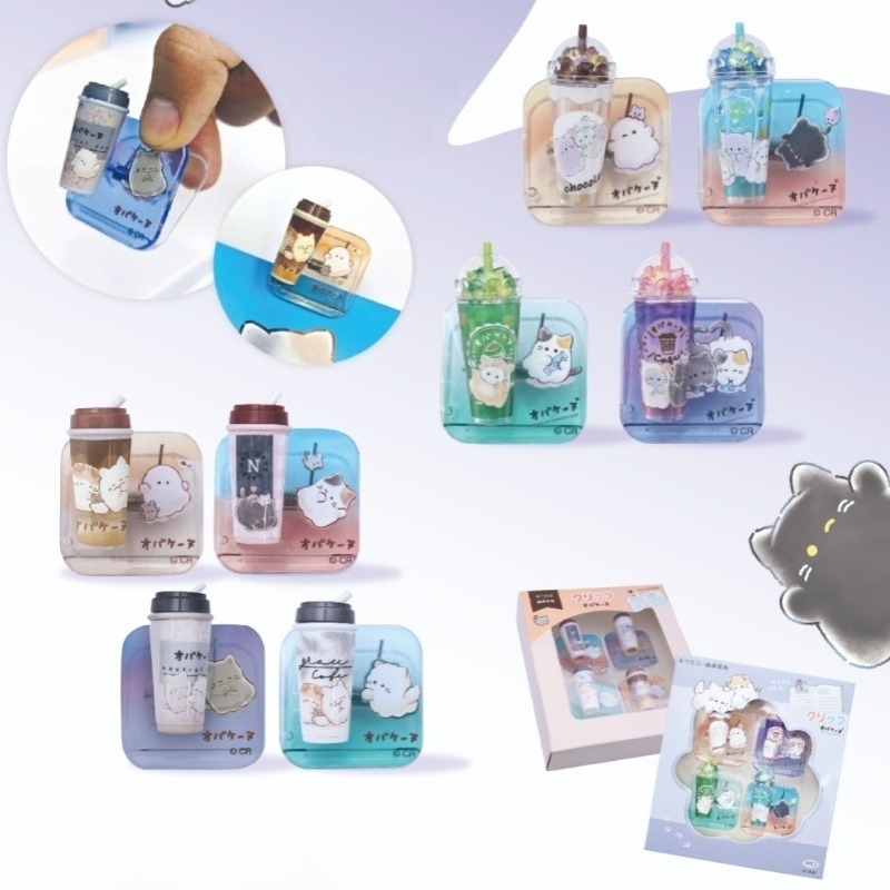 Binder Clip Assorted - 漫画ペーパークリップポータブルバインダークリップ鉛筆プロテクターペンキャップ付きドキュメントクランプオフィス学校文具装飾用品