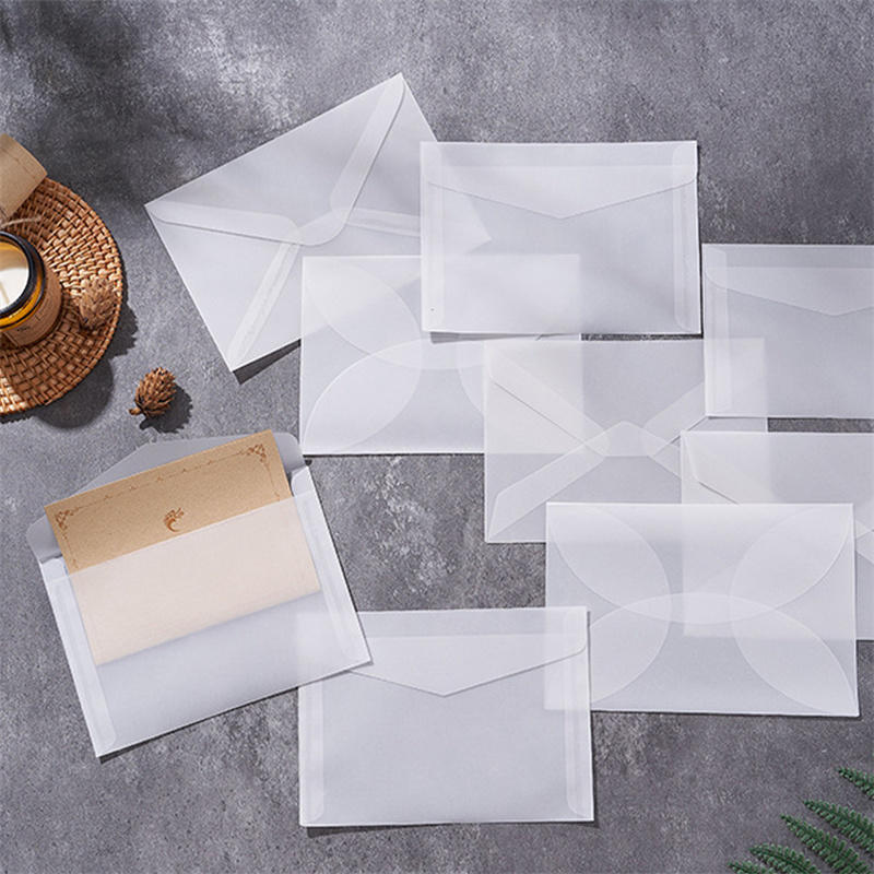 Letter Envelope Kraft - 50 ピース/ロット空白の半透明封筒招待状用ポストカードヨーロッパギフトボックスメッセージカード封筒結婚式ビジネスレター