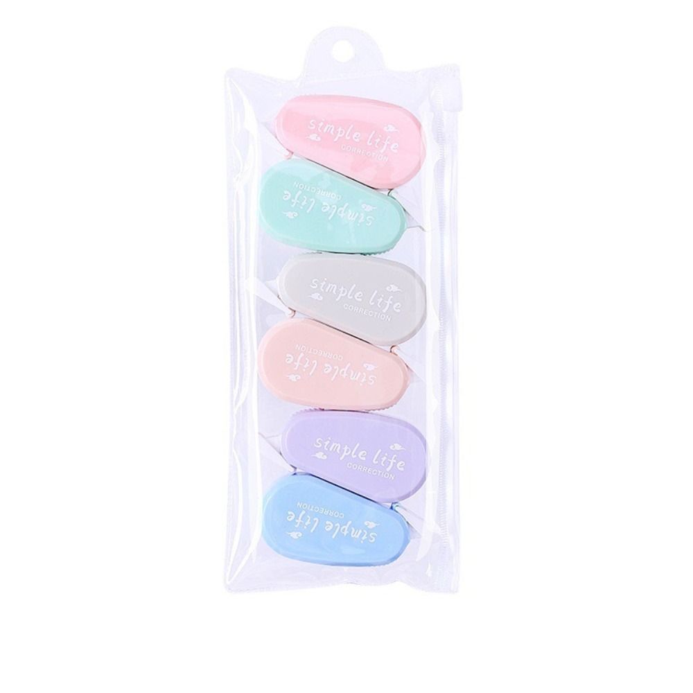 Correction Tape Roller - 6 ピース/セットサイレント修正テープモランディカラー 36 メートル大容量学生修正テープ修正バンド新学期ギフト