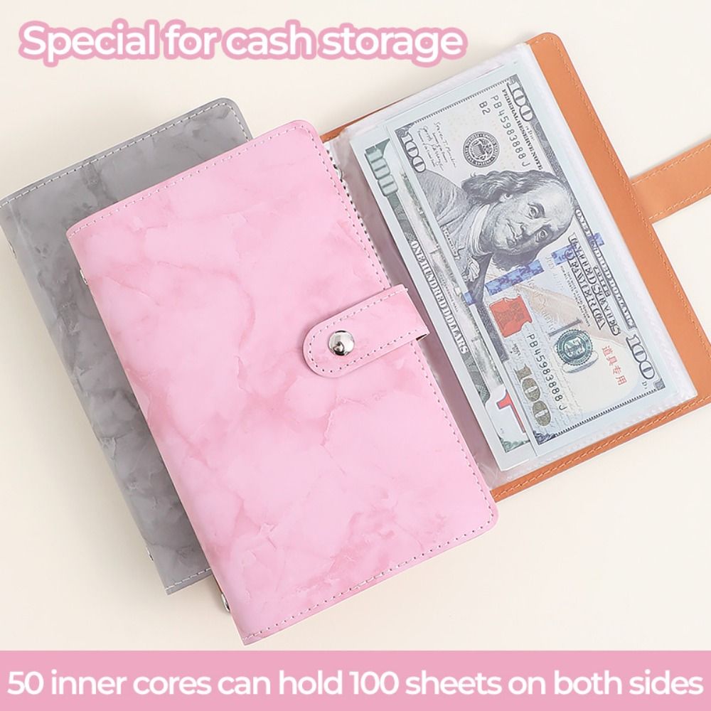 高品質 PU 現金預金帳 マーブルパターン 100 ポケット - Planner Weekly Budget のレビューと価格