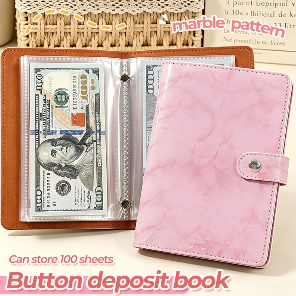 高品質 PU 現金預金帳 マーブルパターン 100 ポケット - Planner Weekly Budget のレビューと価格