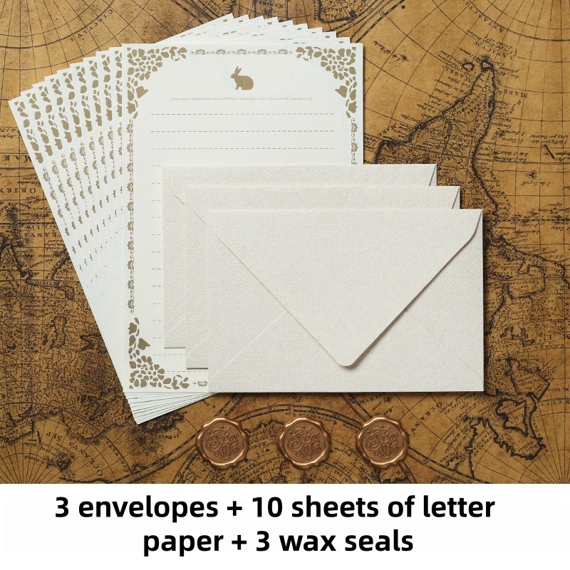16 個のヴィンテージリネン封筒高級結婚式招待状セットレトロ - Letter Envelope Kraft のレビューと価格