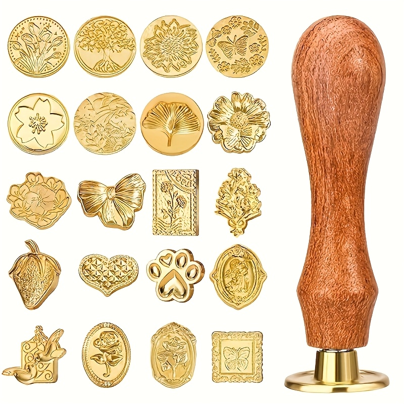 21個入りワックススタンプセット、様々なスタイル、レトロクラ - Wax Seal Stamp Kit のレビューと価格