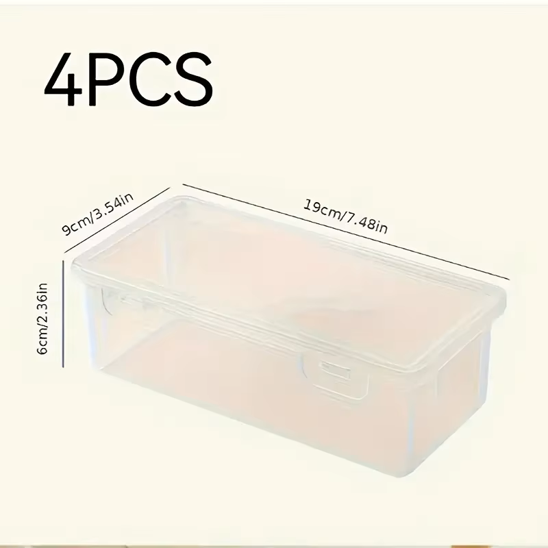 蓋付きの大型透明PP収納ボックス4個、オフィス用品、鉛筆、工 - Stationery And Office Supply Stores のレビューと価格