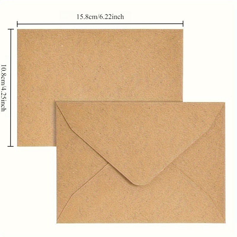 50/100 個クラフト紙封筒無地空白ミニ封筒 DIY グリ - Letter Envelope Kraft のレビューと価格