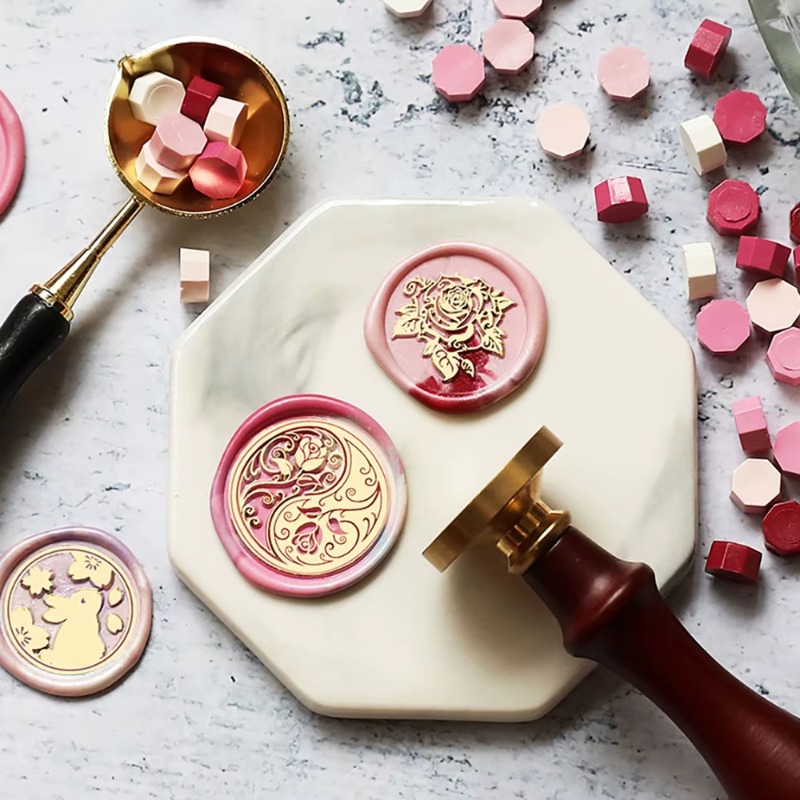 9個のワックスシール+1個のハンドル、ワックスシールセット、 - Wax Seal Stamp Kit のレビューと価格