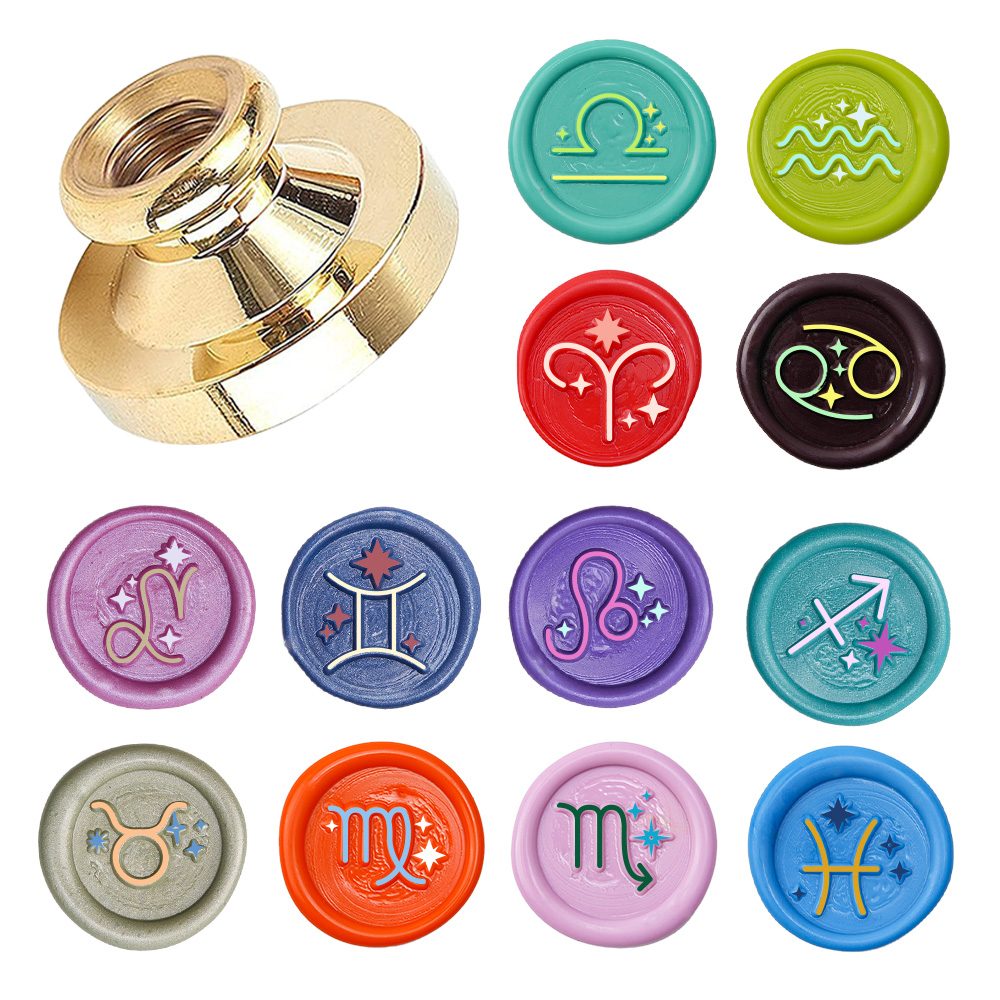星座ワックスシールスタンプ、ギフトやグリーティングカードの装 - Wax Seal Stamp Kit のレビューと価格