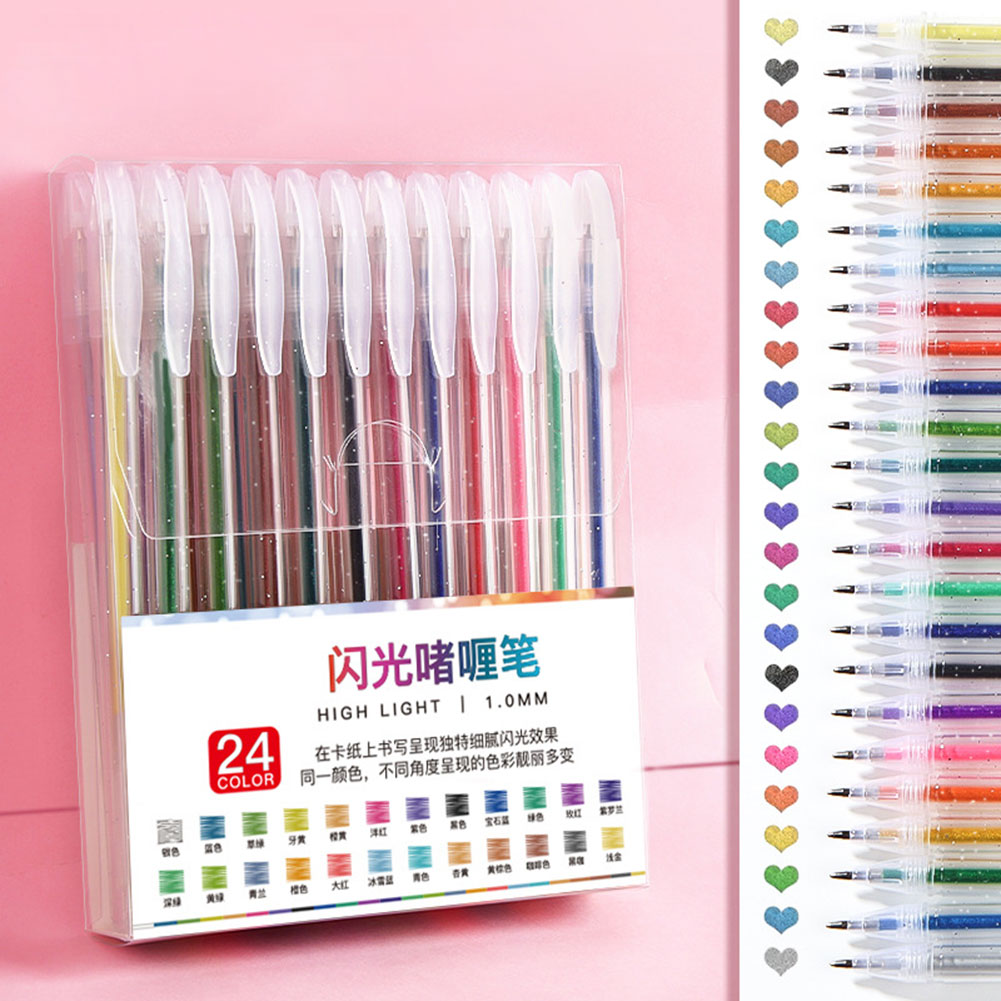 グリッターゲルペンセット スムーズな流れるインク ホリデープ - Gel Ink Pen Set のレビューと価格