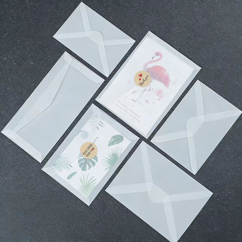 50 個の半透明の空白封筒、ポストカード、メッセージレター、 - Letter Envelope Kraft のレビューと価格