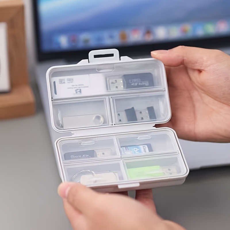 コンパートメントとカバー付きのUSB収納ボックス1個。オフィ - Stationery And Office Supply Stores のレビューと価格