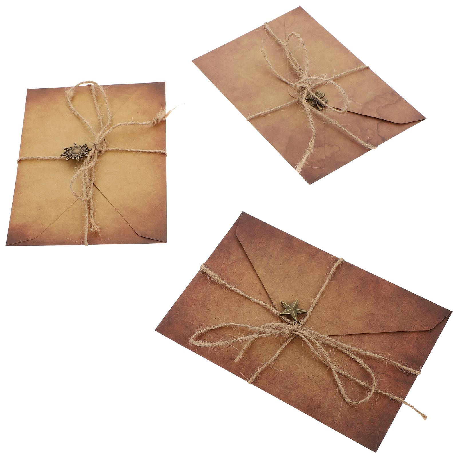 ヴィンテージ風便箋封筒セット レトロクラフト紙レターセット  - Letter Envelope Kraft のレビューと価格