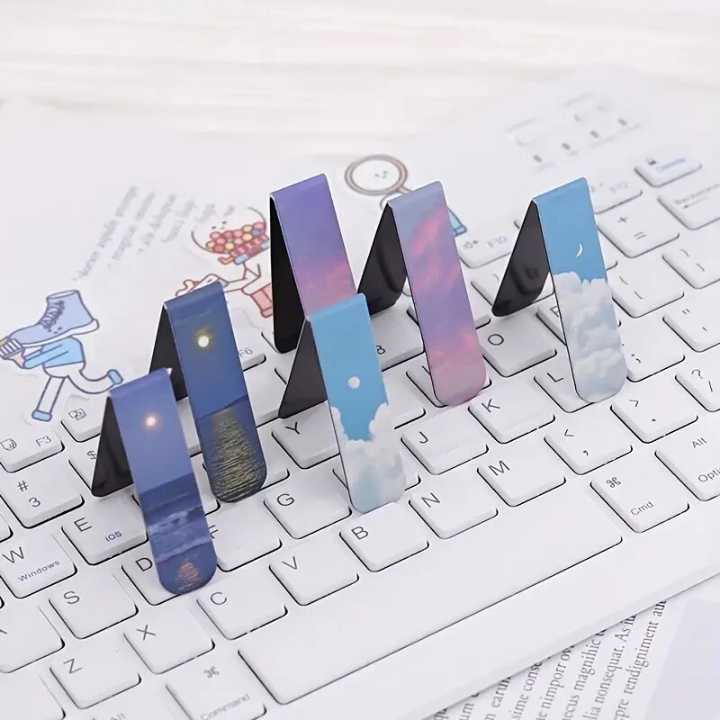 2 ピース/セットファンタジー雲ブックマークかわいい磁気ブッ - Paperclip Magnetic Set のレビューと価格