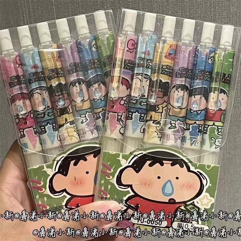 6 個クレヨンしんちゃん学生プレスゲルペンセットクリエイティ - Gel Ink Pen Set のレビューと価格