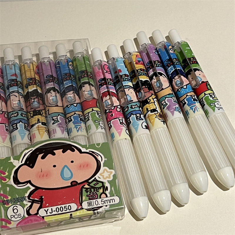6 個クレヨンしんちゃん学生プレスゲルペンセットクリエイティ - Gel Ink Pen Set のレビューと価格