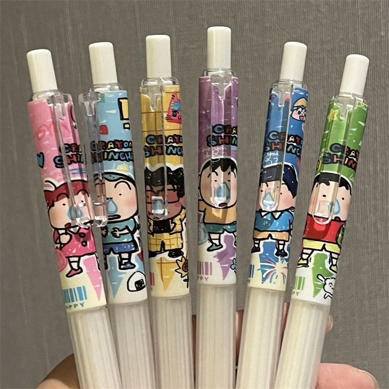 6 個クレヨンしんちゃん学生プレスゲルペンセットクリエイティ - Gel Ink Pen Set のレビューと価格