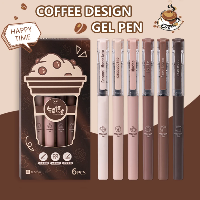 6本セット アフタヌーンティーシリーズ ジェルインクペン フ - Gel Ink Pen Set のレビューと価格