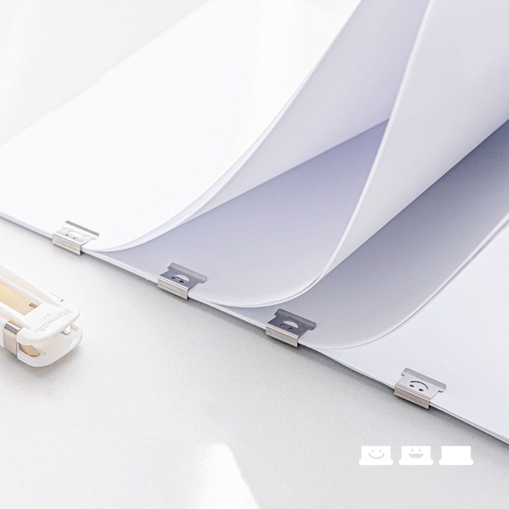 ミニプラスチックペーパーホッチキスセット、スマイルデザイン、 - Binder Clip Assorted のレビューと価格